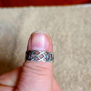 Silver tribal ring